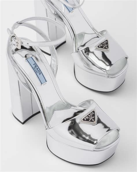 prada silver platforms|Prada platform.